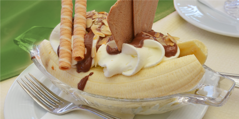 Banana split con Crem’or Nocciola